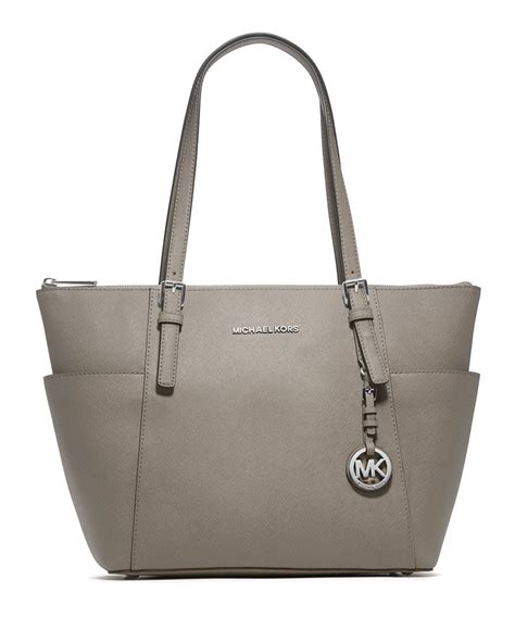 michael kors grey saffiano bag|michael kors saffiano jet set.